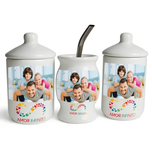 Set de mate personalizado de ceramica
